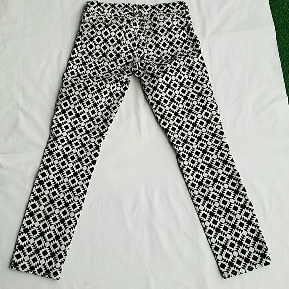 J. Crew Geo Print Black & White Jeans Size 27 - Picture 3 of 7